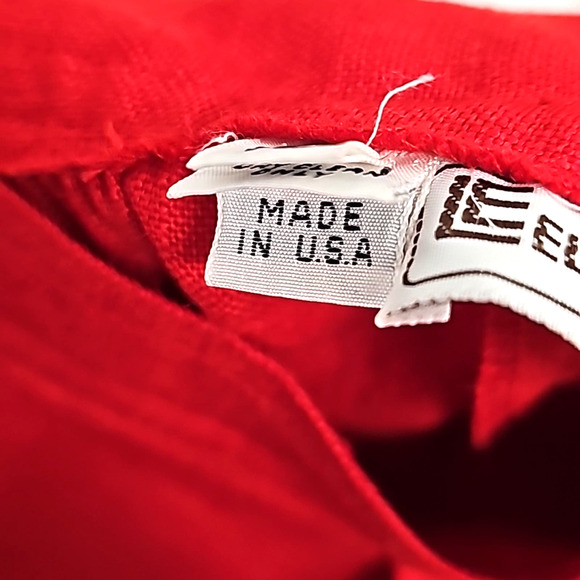 Elliot Lauren Vintage 100% Linen Midi Skirt Red Side Zip & Button Size 10 (NWT) - Picture 9 of 9